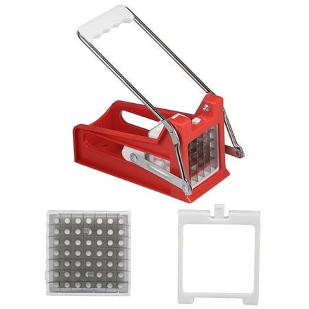 

NKBBCU Cheese Grater With Handle Stainless Steel French Fry Cutter Potato Vegetable Slicer Chopper Dicer With 1 Or 2 Bits