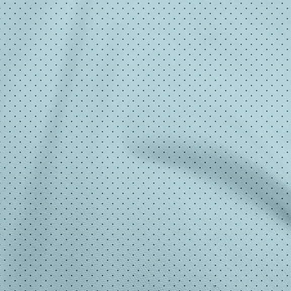 oneOone Polyester Spandex Light Blue Fabric Dot Dress Material Fabric Print Fabric By The Yard 56 Inch Wide