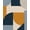 Blue, Pattern 4, variant on Design&I 8'x10' Washable Area Rug Beige Blue Geometric Balance and Design Elegant Interplay of Abstract Shapes Lines for Dining Room, Large Office, Lounge, Snag-Free