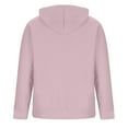 thumbnail image 5 of Mens Hoodies Pullover Cotton Long Sleeve Hooded Sweatshirt with Pockets for Men Oversized Solid Color Top Hood (Pink M), 5 of 5
