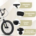 thumbnail image 4 of Glerc 16 inch Little Kids Bike for Over 4 Years Old Boys Girls Youth BMX Style Bicycle with Training Wheels Coaster & Rear V Brake, White, 4 of 12