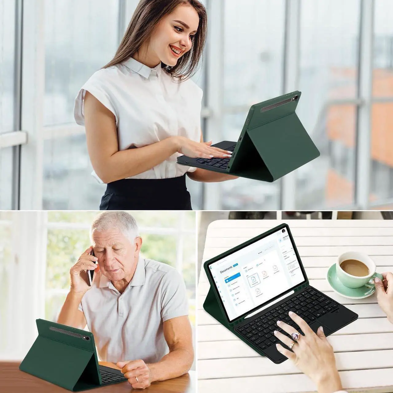 Bluetooth Keyboard Case for Samsung Galaxy Tab S11 11 inch 2025 SM-X730/X736B/X736E/X736U, Wireless Keyboard with Trackpad & 7-Color Backlit & 3-Angle Kickstand, Galaxy S11 11" Keyboard