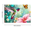 thumbnail image 3 of RKSupls Spring Tapestry Wall Art, Hummingbird with Pink Flower Hanging Tapestry Decoration for Happy New Year Bedroom, Living Room, Dorm, Apartment Hallway Home Decor,90*60in, 3 of 5