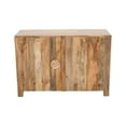 thumbnail image 3 of Waverly 2 Door Solid Wood Accent Cabinet with Hand-Carved Doors in Natural, 3 of 7