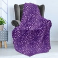thumbnail image 4 of Romantic Soft Flannel Fleece Throw Blanket, Love Themed Repetitive Style Hearts Pattern in Shading Romantic Artwork, Cozy Plush for Indoor and Outdoor Use, 50" x 60", Violet and Purple, by Ambesonne, 4 of 5