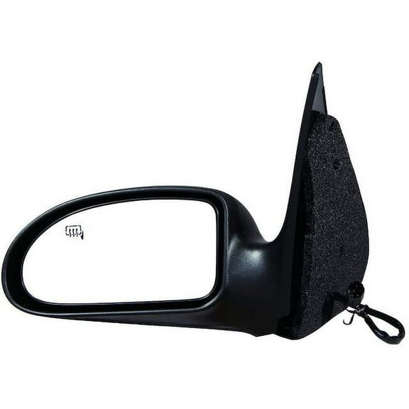 Left Driver Side Power Mirror - Textured Black - Non Foldaway - with Heated Glass - Compatible with 2003 - 2007 Ford Focus (Except SVT) 2004 2005 2006
