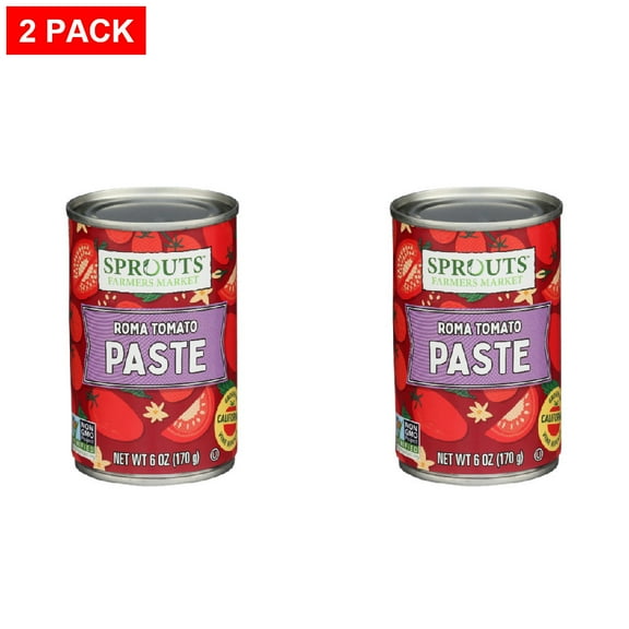 Sprouts All Natural Tomato Paste 6 oz (Pack of 2)