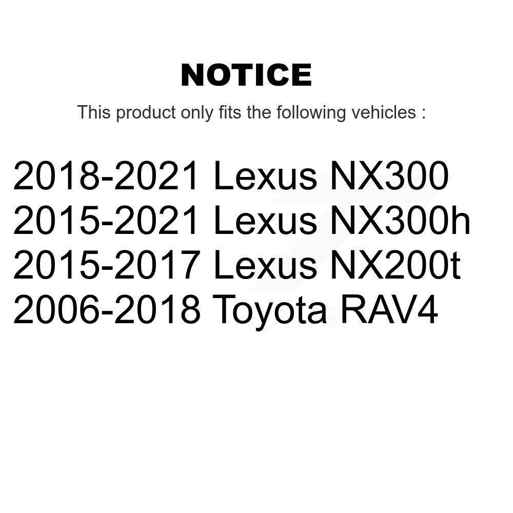 Detroit Axle Rear Lower Forward Control Arms With Ball Joints & Sway Bars For Toyota RAV4 Lexus NX - 10-Year Warranty