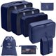 thumbnail image 2 of Juego organizador de viaje de 8 piezas: ¡cubos de embalaje para un viaje eficiente! Bolsa ordenada para zapatos, 2 of 8