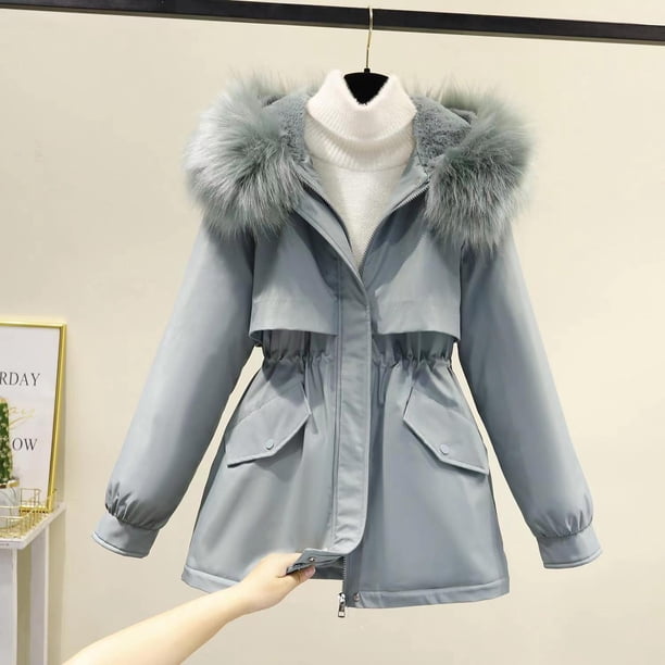 Ropa de invierno suelta con forro polar y relleno de algodón grueso, abrigo de mujer, abrigo de trabajo, moda