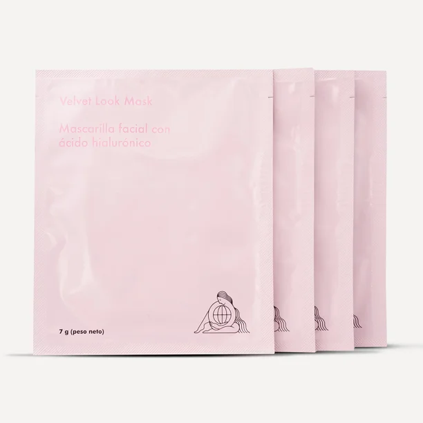 Paquete de 4 Mascarillas Faciales Hidratantes Antiedad CON Ácido Hialurónico y Aceite de Aguacate Avoroots