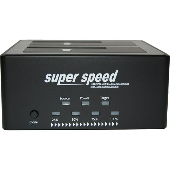 Super Speed USB to Dual SATA lll Docking with Stand Alone Duplicator