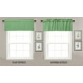 thumbnail image 3 of Vargottom Plain CottonValance, Decorative Window Rod PocketValanceHalf Drape For Kitchen Window 2 Panel,30x36 Inches, Mint Green, 3 of 7
