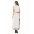 thumbnail image 2 of YiZYiF Womens Greek Roman Toga Dress Halloween Square Neck Sleeveless Metallic Shiny Gold Trim Robe White Gold M, 2 of 5