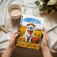 thumbnail image 3 of Vintage Great Pyrenees Says Hello Mother's Day Summer Sunflower Field Spiral Bound Journal Pyr Dog Lover 5x7in Spiral Notebook - 12005, 3 of 5