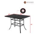 thumbnail image 3 of Mondawe Patio Dining Table 60"*40" Rectangular Outdoor Garden Bar Height Table Metal W/ 1.9" Umbrella Hole, 3 of 7