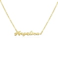 thumbnail image 2 of SuperJeweler Angelica Nameplate Necklace in Gold 16 inches All Names Available for Women, 2 of 3