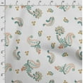 thumbnail image 3 of Soimoi Asian Paisley Printed,Cuddle Minky Fabric, Sewing Fabric by The Yard 56 Inch Wide,Decorative Plush Soft Fabric, Baby Garments, Toys and Blankets, White, 3 of 5
