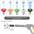 thumbnail image 3 of EEEkit High Pressure Washer Gun Brass Adapter with 1/4" Spray Nozzle Tips Sets Fits for Karcher k2 k3 k4 k5 k6 K7, 3 of 5