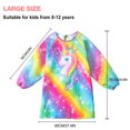 thumbnail image 5 of Kids Art Smocks for Painting, Waterproof Artist Rainbow Unicorn Aprons Paint Smocks Toddler Apron Smock for Child 3-12 Years, 5 of 5