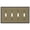 Brushed Brass, variant on Amertac 90TTVB Egg & Dart Aged Bronze Cast Wall Plate, 2 Toggle