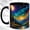 Black, variant on Gem Art Dragon Coffee Mug, Fantasy Dragon Mug, Ceramic 11 oz