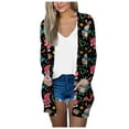 thumbnail image 1 of Cardigan Ample à Imprimé de Noël pour Femmes à Manches Longues Manteau Blouse d'Automne, 1 of 7