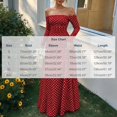 thumbnail image 3 of Dpjklzsn Women's Off The Shoulder Long Sleeve Maxi Dress Polka Dot Smocked Waist Flowy A Line Cocktail Dress, 3 of 6