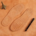 thumbnail image 3 of 1 Pair Cowhide Insoles For Shoes Men Comfortable Deodorant Casual Leather Insole Feet Quality Genuine Leather Flats Shoe Sole, 3 of 21