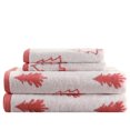 thumbnail image 3 of Holiday Time Pink/White 100% Cotton 4-Piece Jacquard Towel Set, 3 of 3