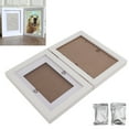 thumbnail image 3 of Paw Print Photo Frame, Pet Memorial Picture Frame Reduce Wear Snap Fixed Easy To Use  For Dogs For Cats White Clay, 3 of 8