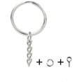 thumbnail image 3 of 100PCS Split Key Ring with Chain 1 inch and Jump Rings with Screw Eye Pins,Split Key Ring with Chain Silver Color Metal Split Key Chain Ring Parts with Open Jump Ring and Connector., 3 of 5