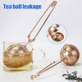 thumbnail image 2 of Stainless Steel Snap Tea Infuser Rose Golden Loose Leaf Tea Ball Strainer, 2 of 6
