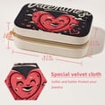 thumbnail image 5 of Valentine's Day Velvet Portable Decorative Box with Removable Compartment - Jewelry Stand, Necklace Organizer, and Gift, 5 of 7