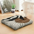 thumbnail image 4 of Striped Floor Pillow 22x22 Inch Square Bohemian Cushion, Vintage Aesthetic, Thick & Supportive for Yoga & Lounge, 4 of 7