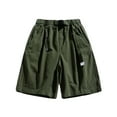 thumbnail image 2 of WREESH Men's Cargo Shorts Casual Fashion Sports Stretch Breathable Side Pocket Sweatshorts Outdoor Workout Shorts Olive Green, 2 of 7