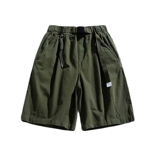 ameIAEA Mens Hiking Shorts Elastic Waisted Drawstring Cargo Shorts Lightweight Workout Running Shorts