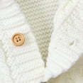 thumbnail image 6 of MANHUJI Toddler Pajamas Boy Winter Girl Jumpsuit Collar Knit Warm Clothes Sweater Baby Faux Hooded Boys Coat&Jacket Baby Sleepers 3-6 Months Boy Clothes Fall Baby Girl Clothes (White,80), 6 of 6