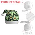 thumbnail image 4 of KLL Christmas Hats for Adults Plush Avocado Heart Print Santa Hat Xmas Fluffy Santa Claus Hat for Women Men, 4 of 6