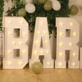 thumbnail image 3 of Balsa Circle 4 feet White Marquee Letter B Warm White LED Lighted Sign Wedding Event Graduation Party, 3 of 8