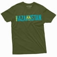 thumbnail image 6 of Men's Kazakhstan T-shirt Kazakhstani flag coat of arms country nation tee shirt Kazakh mens tee (Small Grey), 6 of 7