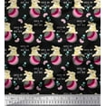 thumbnail image 1 of Soimoi Cotton Duck Fabric Text,Ball & Bunny Kids Print Fabric by the Yard 56 Inch Wide, 1 of 1