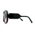thumbnail image 3 of Womens Minimally Mod Simple Plastic Large Round Fashion Sunglasses Black Pink Smoke, 3 of 4