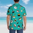 thumbnail image 6 of Easygdp Sushi Men's Hawaiian Shirts Print Lapel Short Sleeve for Beach, vacation, party, casual occasions - XX-Large, 6 of 9