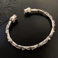 thumbnail image 3 of K-KED 925 Silver Handmade Vintage Elegant Trendy Rose Bracelet Bangle, 3 of 6