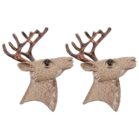 

2pcs DIY Acrylic Craft Christmas Antler Accessories for Brooch Headdress Pendant (1pc Leopard Style 1pc Coffee)