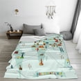 thumbnail image 2 of Yiaed World Travel Map Pattern Fleece Throw Blanket,Fleece Throw Blankets for Couch & Bed All Season Use -50"x40", 2 of 5
