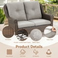 thumbnail image 5 of Gymojoy Outdoor Patio Loveseat,All-Weather Wicker Loveseat with Cushions Outdoor 2 Person Sofa Furniture for Garden, Balcony, 5 of 7