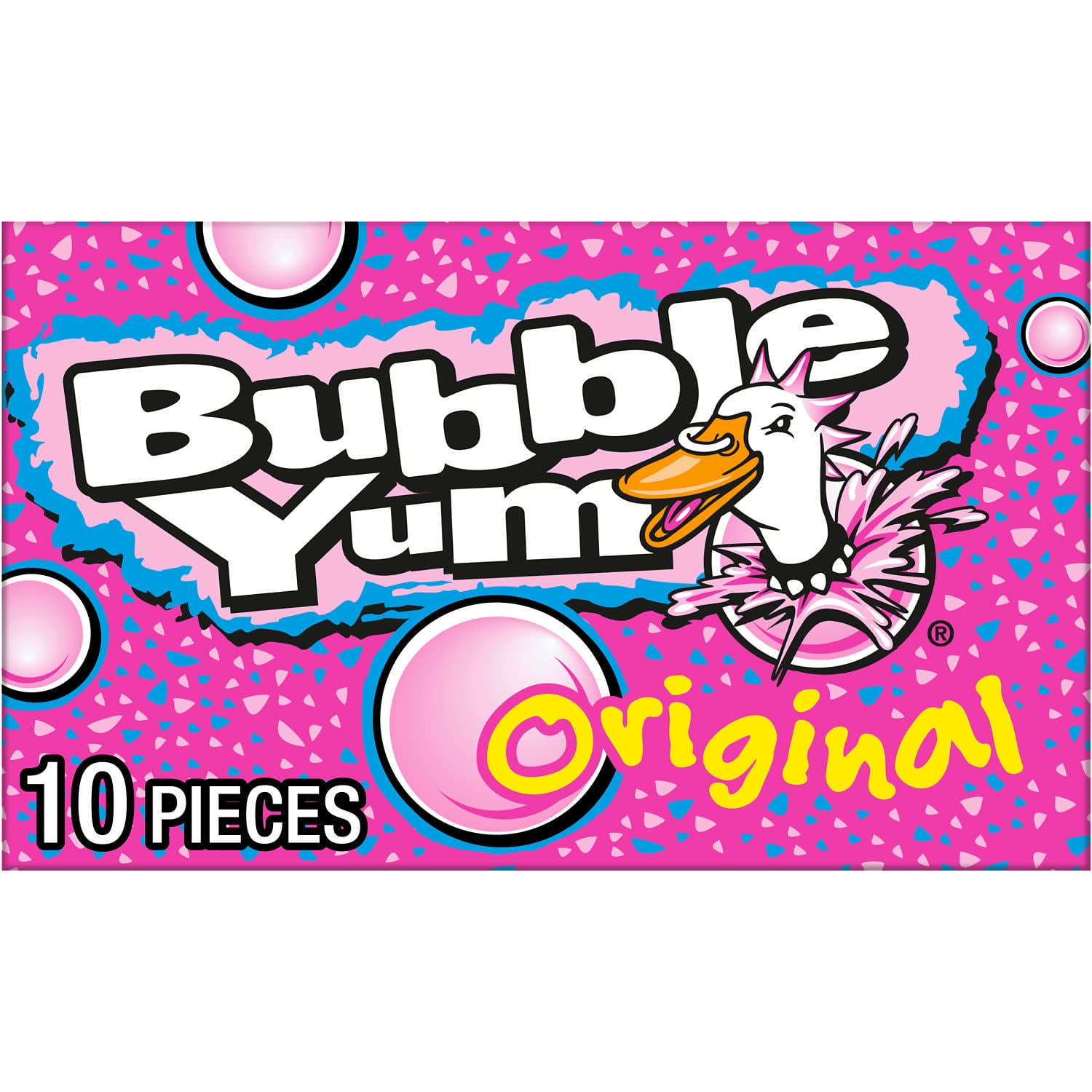 Bubble Yum Original Flavor Chewy Bubble Gum, 10 Individually