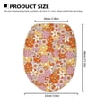 thumbnail image 5 of ZIATUBLE Hippie Flower Toilet Lid Dust Cover Elastic Toilet Lid Covers for Bathroom Decoraction Soft Cozy Flannel Elongated Toilet Lid Cover Elongated Lids Fits Most Toilet Lids, 5 of 6